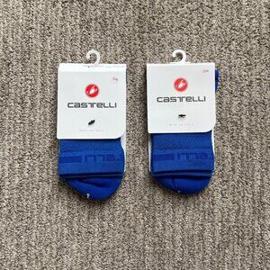 Lot of 2 New Men's S/M 4-7 Castelli Superleggera T 12 Lightweight Cycling Socks